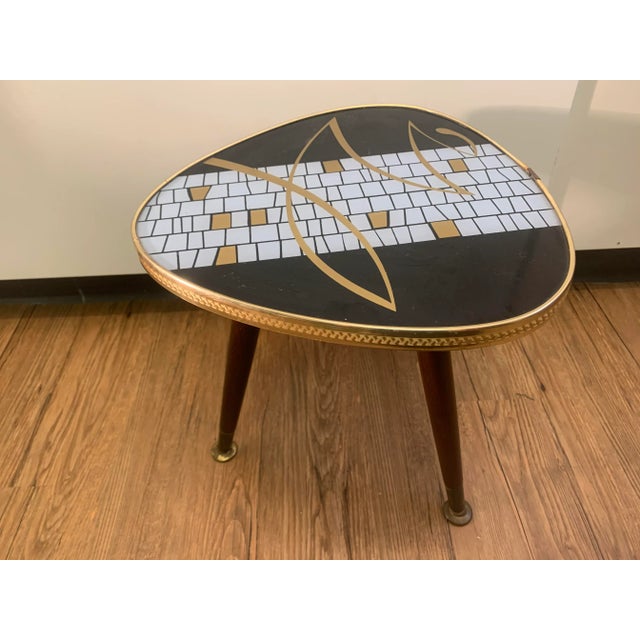 Black Kidney-Shaped Flower Table or Plant Stand, 1950s For Sale - Image 8 of 8