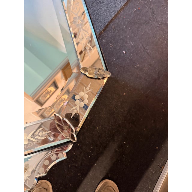 Vintage Venetian Mirror, 1950s For Sale - Image 3 of 8
