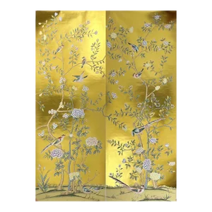 Chinoiserie Wallpaper Hand Painted Artworks Panel - 2 Panels
