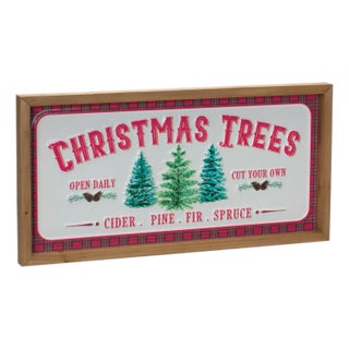 Christmas Tree Wall Sign (Set of 2) For Sale