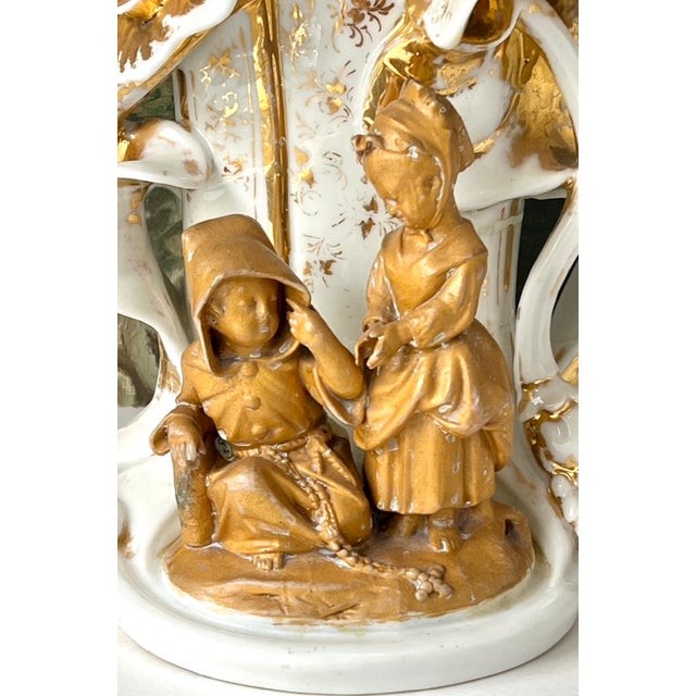 Huge Old Paris Antique Porcelain Figural Spill Vase For Sale In Minneapolis - Image 6 of 13