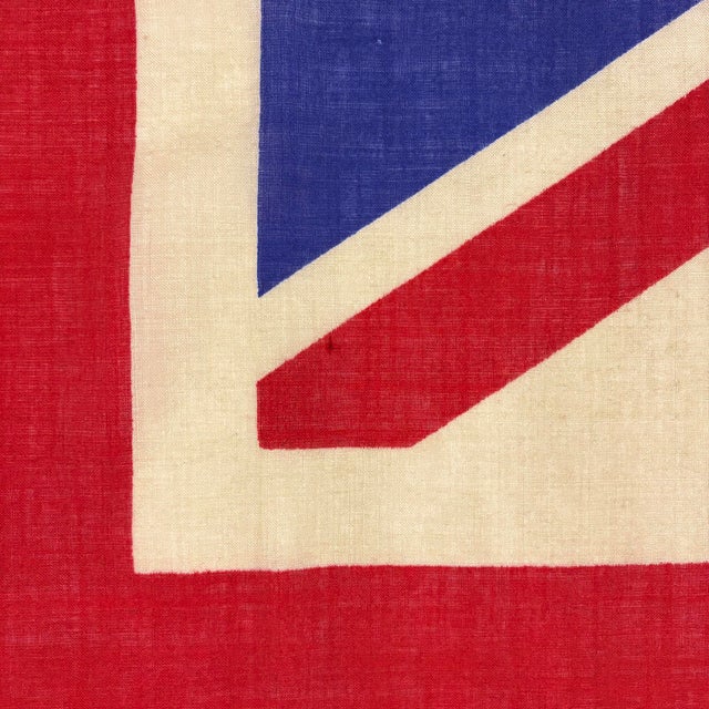 English Vintage Wool Printed Union Jack Flag For Sale - Image 3 of 5