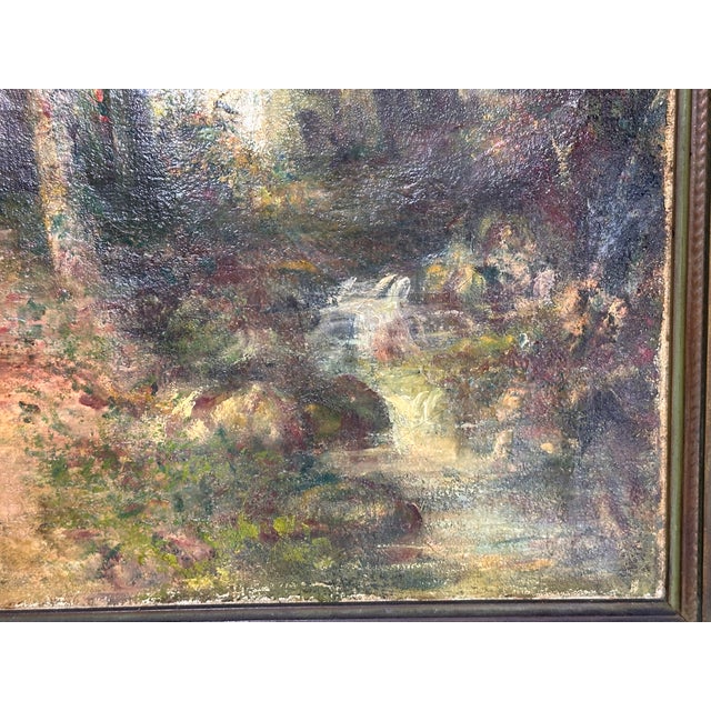 Art Nouveau Framed Impressionist Landscape Oil Painting by California Artist Count Geza S. De Perhach For Sale - Image 4 of 17
