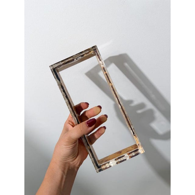 Mid-Century Rectangular Box in Clear Acrylic Glass and Burl Wood, Italy, 1970s For Sale - Image 15 of 16