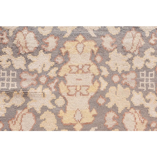 Authentic Turkish Hereke Handmade Wool Rug For Sale - Image 4 of 11