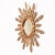 Mid-Century French Modern Gilded Wood Sunburst Wall Mirror, 1950s For Sale - Image 6 of 13