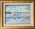 Coastal Original Framed Watercolor of Sailboats in Southern Coastal Harbor For Sale - Image 3 of 5