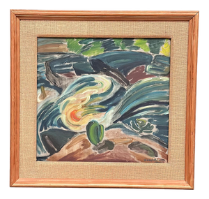 Bengt Alwö, Composition, 1970s, Oil on Panel, Framed