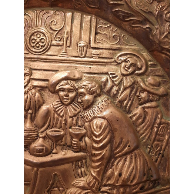 Metal Embossed Brass English Pub Brass Wall Plaque For Sale - Image 7 of 8