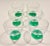 Green Glow Green Footed Dessert Glasses by Mikasa- Set of 6 For Sale - Image 8 of 12