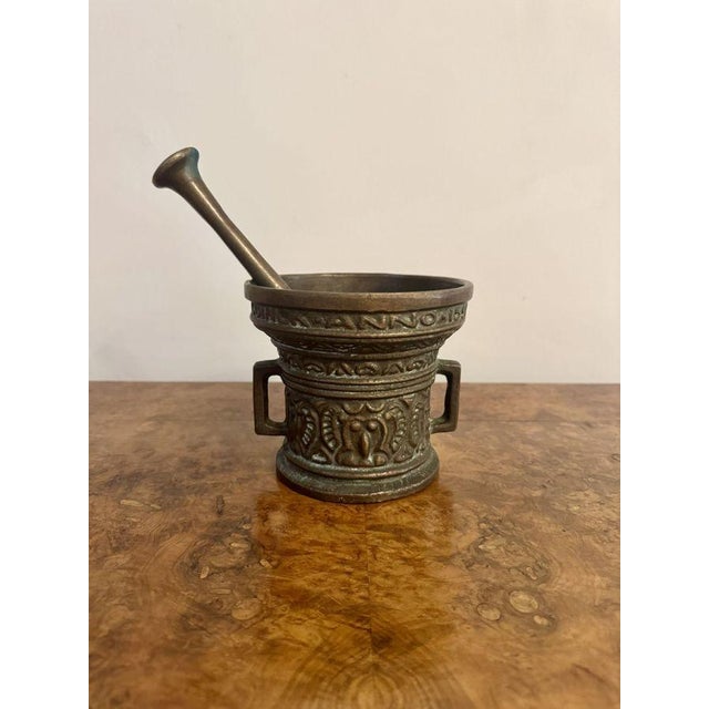 Antique Bronze Pestle and Motar, 1860, Set of 2 For Sale - Image 3 of 5