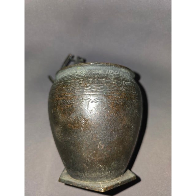 Late 19th Century Japanese Bronze Vase For Sale - Image 5 of 7