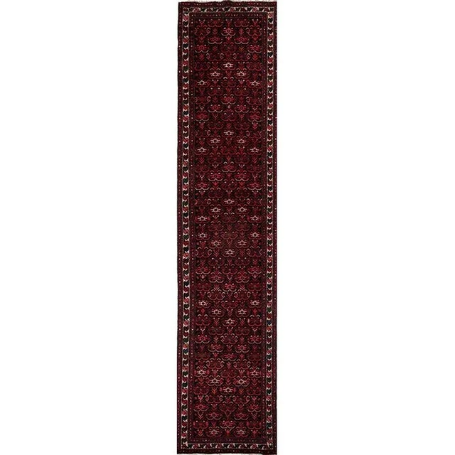 1950s Vintage Persian Hamedan Area Rug 3'6" X 16'5" For Sale - Image 12 of 12