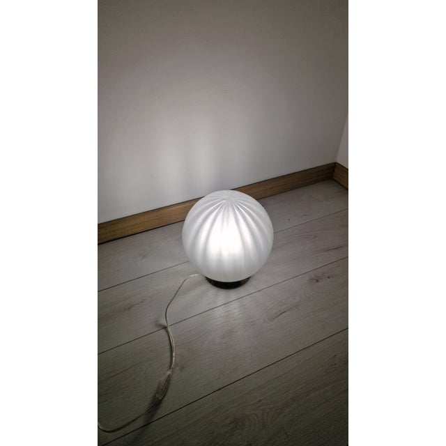 Table Lamps with Brass Base and Worked Glass, 1990s, Set of 2 For Sale - Image 14 of 15