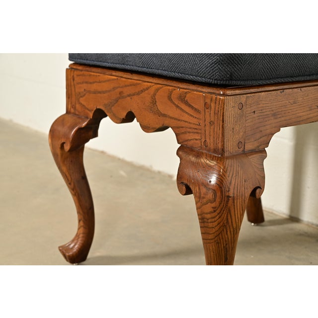 Henredon Georgian Carved Solid Oak Dining Chairs, Set of Four For Sale - Image 11 of 16