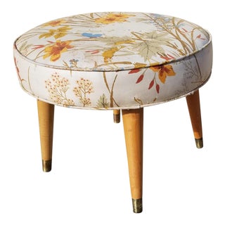 1960s Mid Century Modern Footstool Ottoman For Sale