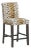 Chelsea Counter Stool in Caramel Linen Leopard For Sale