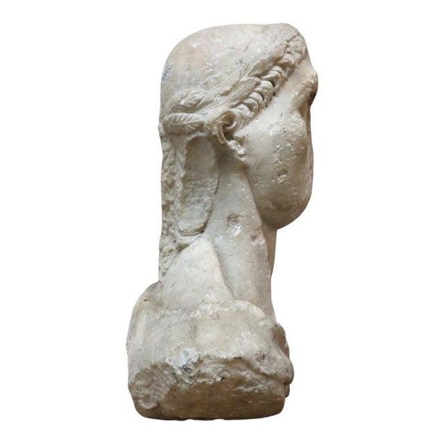 Stone Grand Tour Marble Roman Emperor Augustus Bust C1850 For Sale - Image 7 of 11