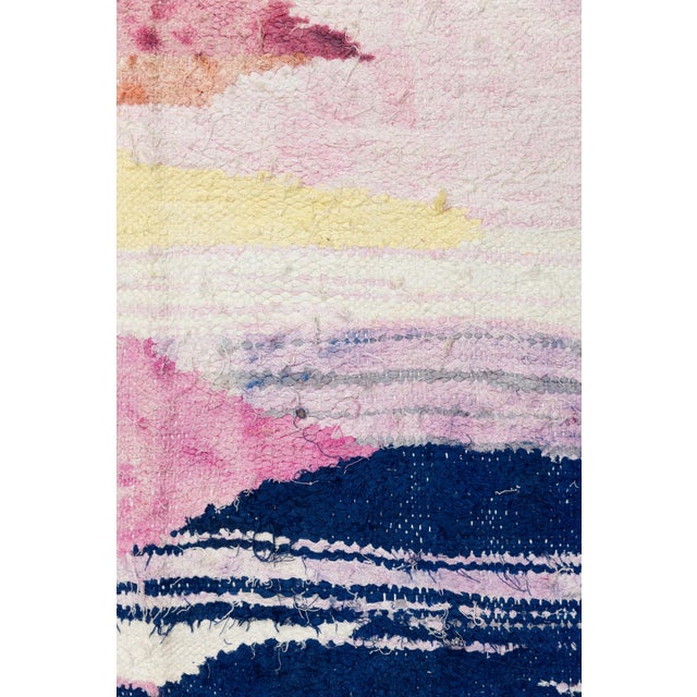 Moroccan Prism Watercolor Moroccan Boucherouite Rug 6'2 X 3'5 For Sale - Image 3 of 6