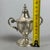 800 Silver Cup with Lid Engraved Floral Figure, 1970s For Sale - Image 9 of 11