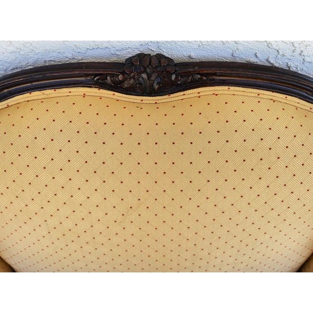 Pierre Deux Style French Country Provincial Bergere Lounge Chairs & Ottoman Pair For Sale - Image 15 of 18