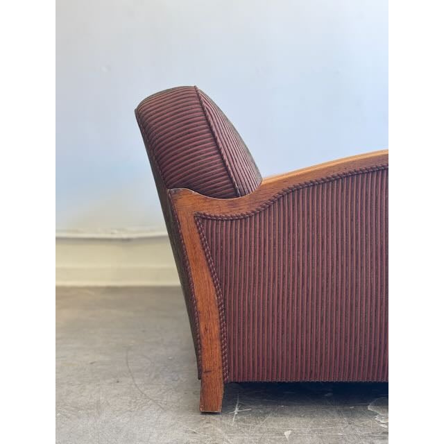 Brick Red 1930s Authentic Art Deco 3 Seater Sofa For Sale - Image 8 of 17