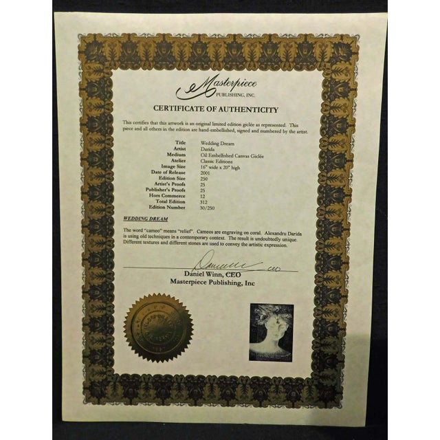 Alexandru Darida "Wedding Dream" Embellished Giclee Hand Signed For Sale - Image 9 of 10