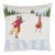 Winter Skating Tapestry Cushion With Feather Filler - 46 X 46cm For Sale
