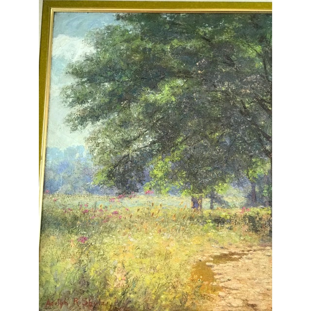 Framed Adolph Schulz Oak Tree in Sprigs Park Delavan, Wisconsin , Circa 1915 For Sale - Image 4 of 9