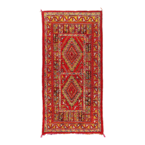 1950s Pasargad DC Fine Hand Knotted Red Moroccan Rug