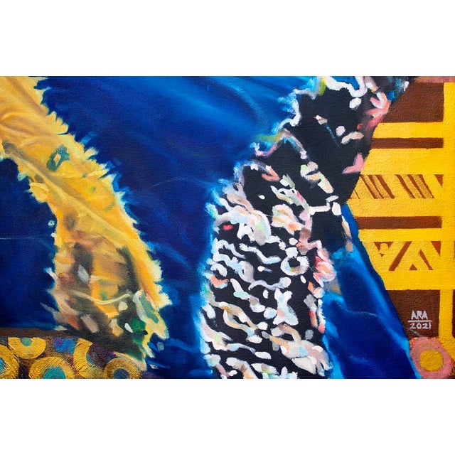 2020s "Bánú Sọ", Oil and Acrylic on Canvas Painting by Ara Deinde For Sale - Image 5 of 9