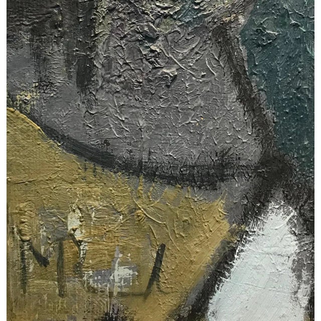 M.R., Abstract Composition, Oil on Canvas For Sale - Image 3 of 8