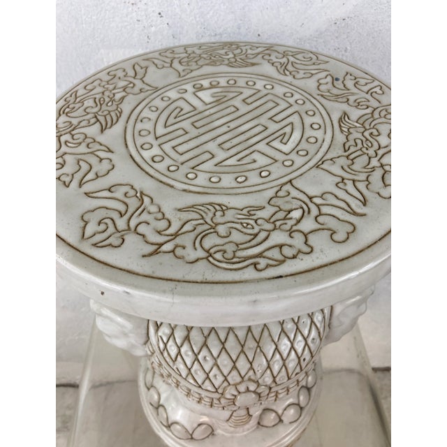 1970s Vintage Elephant Garden Stool For Sale - Image 5 of 9