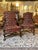 Set of Carved Upholstered High Back Chairs For Sale - Image 6 of 6