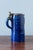Spongeware Blue Pewter-Mounted Beer Stein from Brussels Faience, 1800s For Sale - Image 4 of 10