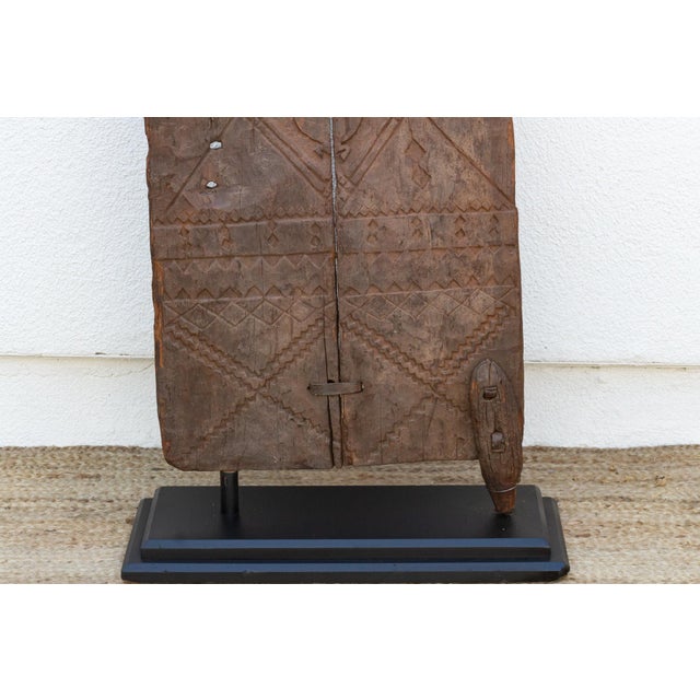 Ancestral Lizard Guardian Antique African Door For Sale - Image 4 of 7