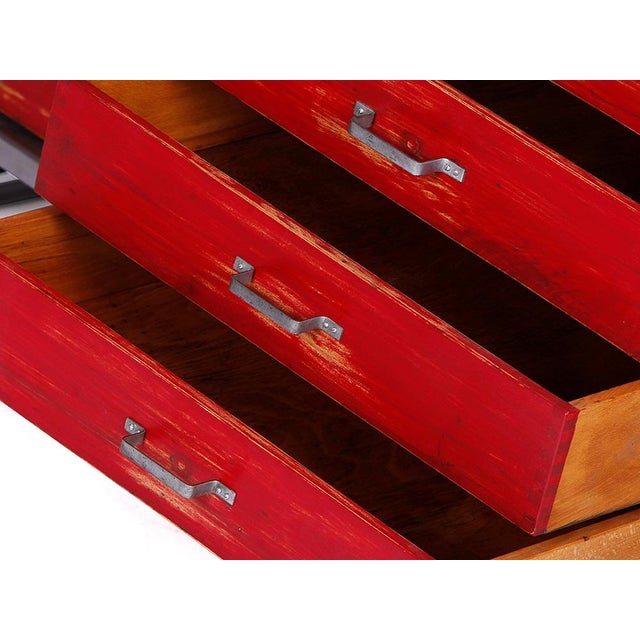 Czech Wood and Metal Workbench, 1940s For Sale - Image 6 of 10