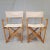 A classic pair of Mid-Century 1960s Mogens Koch by Cado MK-16 safari folding chairs crafted of beautifully patinated...