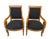 Neoclassical Antique 19th C Biedermeier Armchairs in Walnut & Black Boucle - A Pair For Sale - Image 3 of 11