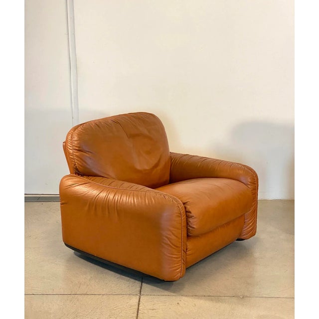 Set of Piumotto Model Leather Armchairs by Arrigo Arrigoni for Busnelli, 1970s For Sale - Image 6 of 18