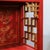 Pair of Vintage Louis XVI Style Chinoiserie Red Lacquer Display Cabinets For Sale - Image 11 of 17