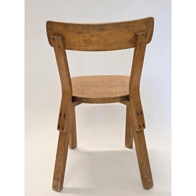 Wood Model 69 Chair with Wartime Legs by Alvar Aalto for Artek, 1940s For Sale - Image 7 of 14