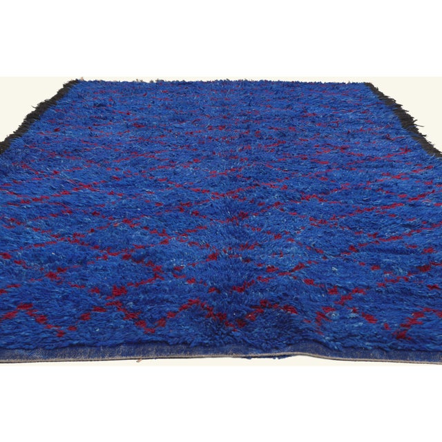 Mid-Century Modern Vintage Beni MGuild Moroccan Rug, 06'03 X 10'02 For Sale - Image 3 of 10