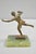 Metal Early 20th Century Antique Art Deco Small 6" Bronze Onyx Base Soccer Futbol Player Sculpture Figure For Sale - Image 7 of 11
