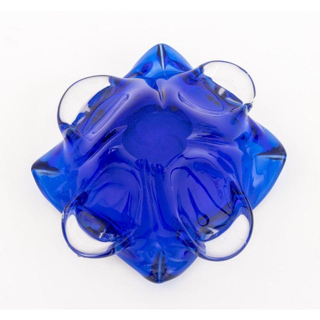Murano Cobalt Blue Art Glass Articles, 4 For Sale - Image 11 of 12