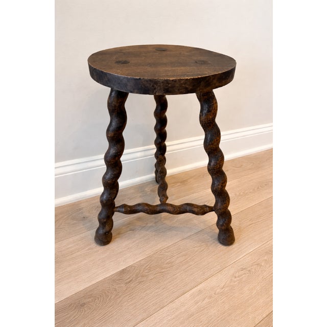 Antique French Bobbin Stool For Sale - Image 4 of 4