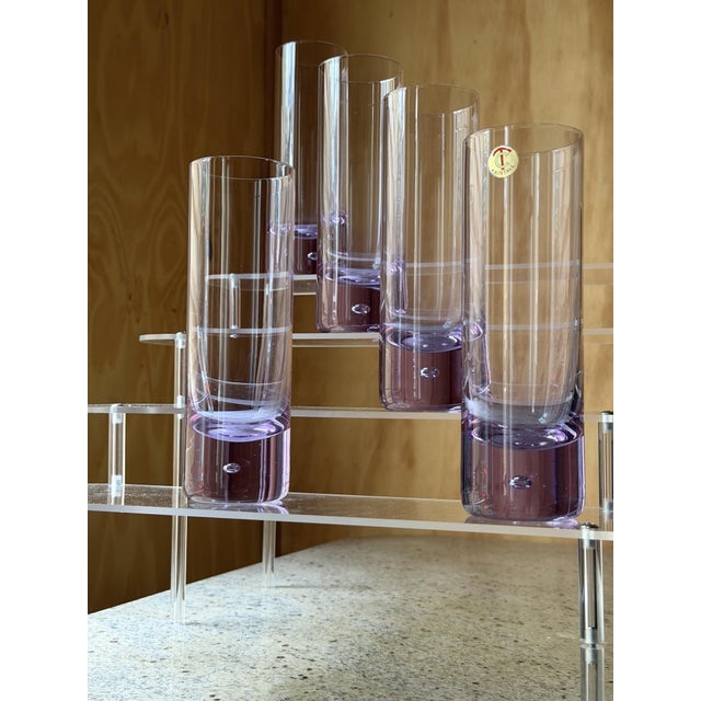 Mid-Century Modern West German Alexandrite Glass Highball Glasses by TC Kristall, 1960, Set of 5 For Sale - Image 12 of 15