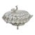 Vintage Eaton Silver Co Regency Silver Plated Clam Shell Warmer W Dolphin Handle For Sale
