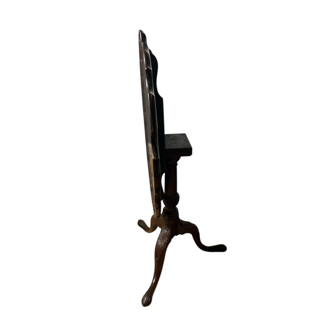 George III Mahogany Pie Crust Table on Tri Legs, 1890s For Sale - Image 9 of 9