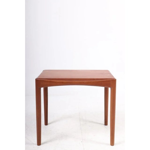 Teak and Leather Page Table by Ejner Larsen & Aksel Bender Madsen, 1960s For Sale - Image 6 of 6